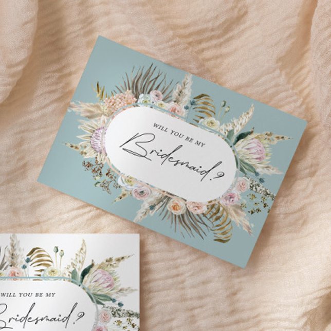 Elegante Bohemia Invitación a la dama de honor flo (Subido por el creador)