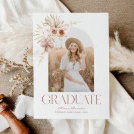Elegante Boho Floral | Invitación a graduación de 
