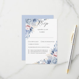 elegante Boho RSVP de boda de flores silvestres