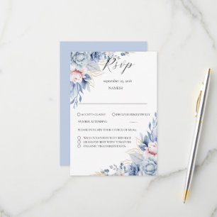 elegante Boho RSVP de boda de flores silvestres