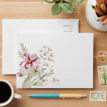 Elegante Boho Watercolor Flores salvajes