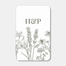 Elegante Boho Wildflower Olive Green Boda