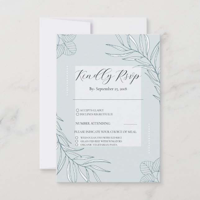 elegante Boho Wildflower Wedding RSVP (Anverso)