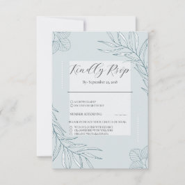 elegante Boho Wildflower Wedding RSVP
