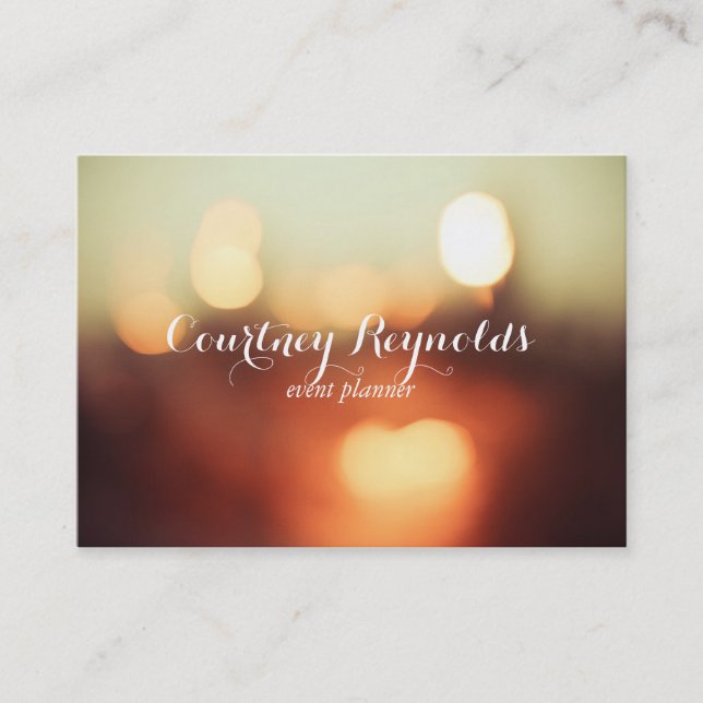 Elegante Bokeh Ilustra Tarjetas de visita Chubby (Anverso)