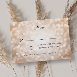 Elegante Bokeh Light RSVP Rosa Oro