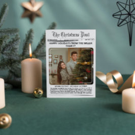 Elegante Boletín Moderno de Navidad con Collage de