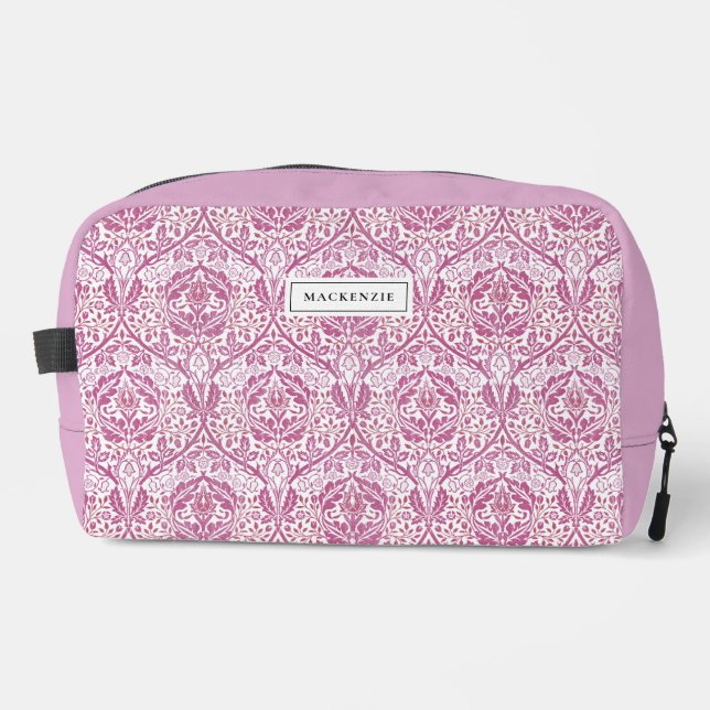 Elegante bolsa de inodoro con motivos florales ros (Anverso)
