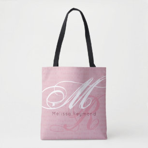 elegante bolsa de tetas rosadas monogramo de impre