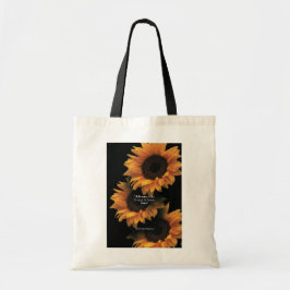 Elegante Bolsa de Tote con flores de sol