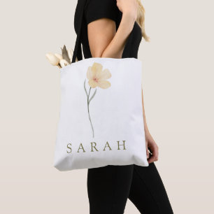 Elegante Bolsa De Tote De Flor Silvestre Boho Flor