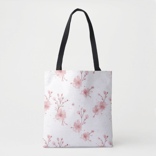 Elegante Bolsa de Tote de Sakura Blossom - Floral  (Anverso)