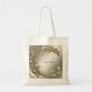 Elegante Bolsa De Tote Moderna Decorada En Oro