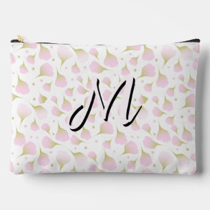 Elegante Bolso con Patrón de Monograma en Rosa Pol