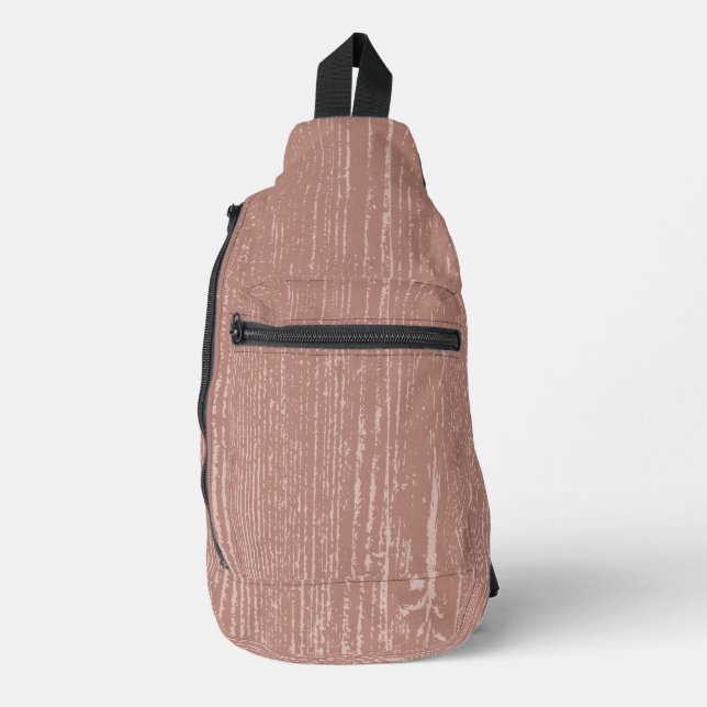 Elegante bolso de eslinga de grano de madera Rosy  (Anverso)