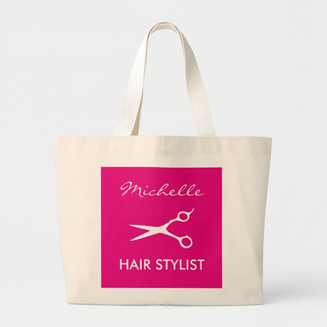 Elegante bolso de tocador rosa para peinador (Frente)