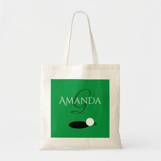Elegante bolso de tote de golf verde para golfista (Frente)