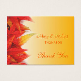 Elegante, bonito otoño favor de la boda gracias