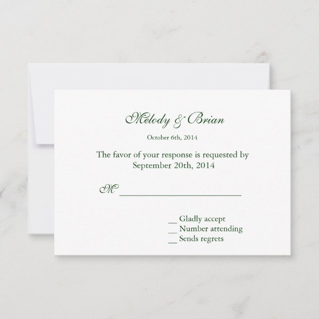 Elegante, bonito violeta margarita flor rsvp (Anverso)