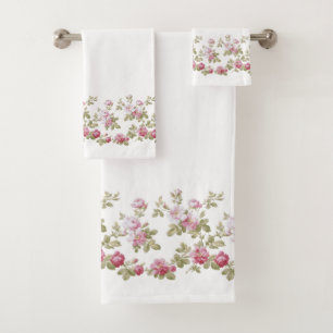 Elegante borde rosa rosado de época