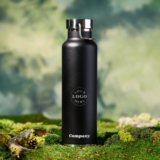 Elegante botella de agua con logo Personalizado y  (Al aire libre (girado))