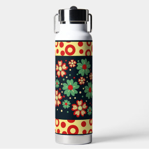 Elegante botella de agua floral de Moda contemporá