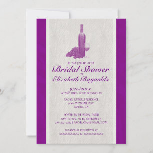 Elegante botella de vino Invitaciones a ducha de n