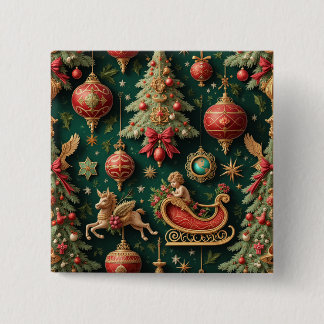 Elegante botón de Navidades barrocos
