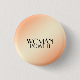 Elegante botón de potencia femenina de oro metálic