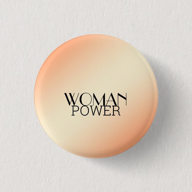 Elegante botón de potencia femenina de oro metálic (Anverso)