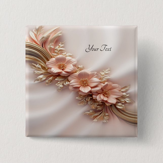 Elegante botón floral de naranja melocotón (Anverso)