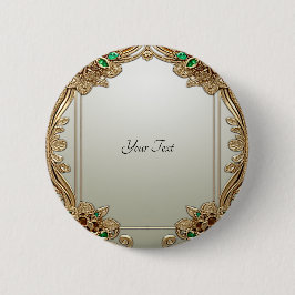 Elegante botón Ornate de Oro