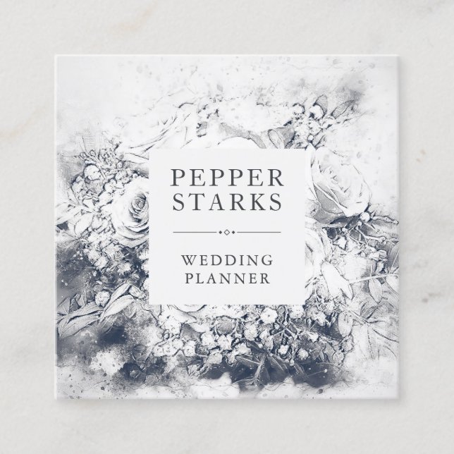 Elegante Bouquet floral dibujado a mano | Tarjeta  (Anverso)