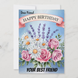 Elegante Bouquet Floral Invitación de cumpleaños