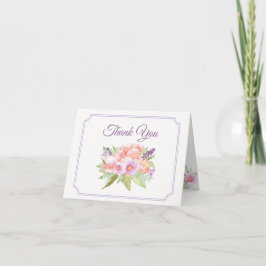Elegante Bouquet Floral Tarjeta de agradecimiento