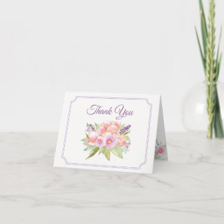 Elegante Bouquet Floral Tarjeta de agradecimiento