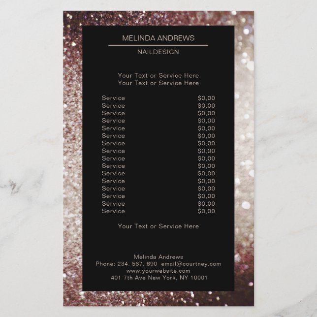 Elegante Brillantsilber Rost Flyer (Frente)