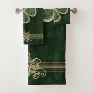 Elegante Broche de Oro y Atractivo Verde