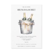 Elegante Brunch & Bubbly Bridal Shower Invitación