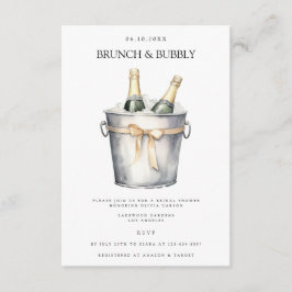 Elegante Brunch & Bubbly Bridal Shower Invitación