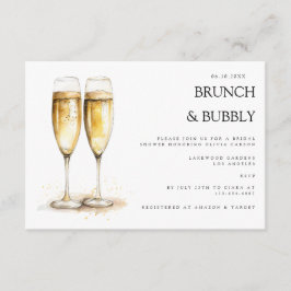 Elegante Brunch & Bubbly Bridal Shower Invitación