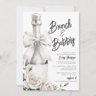 Elegante brunch floral blanco y burbujeante