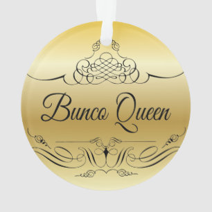 Elegante Bunco Ornamento Con Gradiente De Oro