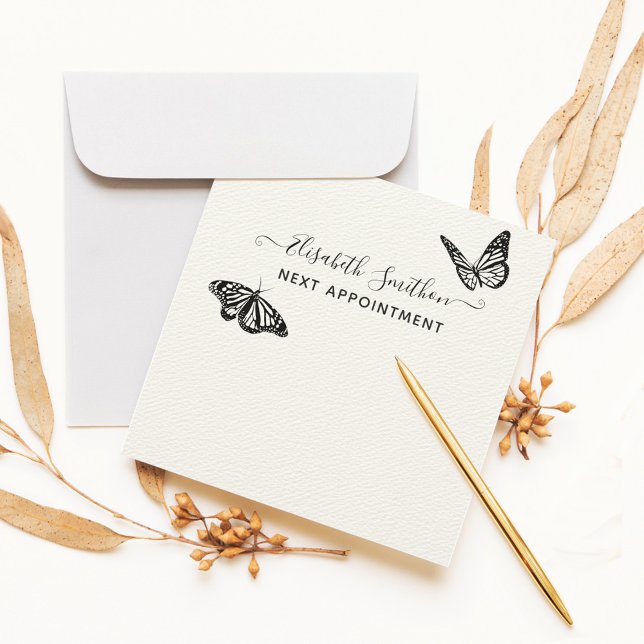 Elegante Butterflies Tarjeta de cita estética (Subido por el creador)