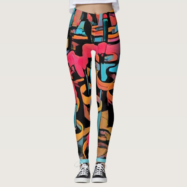 Elegante Cactus Funky Leggings (Anverso)