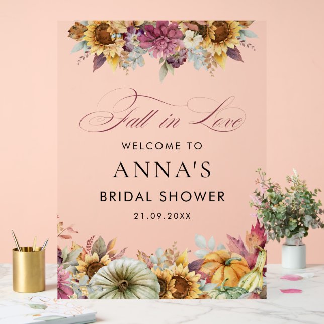 Elegante Caer Enamorada Señal De Bienvenida De Duc (Boda)