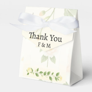 Elegante Caja de Favor de Boda Personalizada