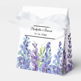 Elegante Caja de Favor de Boda Violeta Púrpura