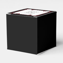 Elegante Caja de Favor de la Boda Gótica Roja
