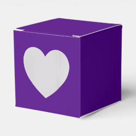 Elegante caja de favores con ventana de corazón